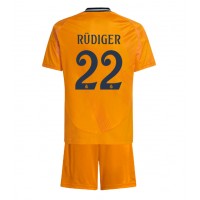 Real Madrid Antonio Rudiger #22 Fotballklær Bortedraktsett Barn 2024-25 Kortermet (+ korte bukser)